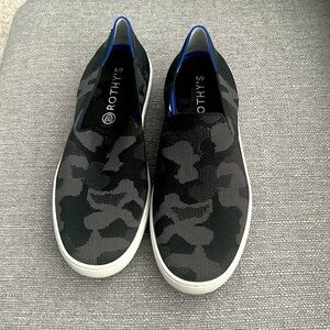 Rothy’s Black Camo loafers